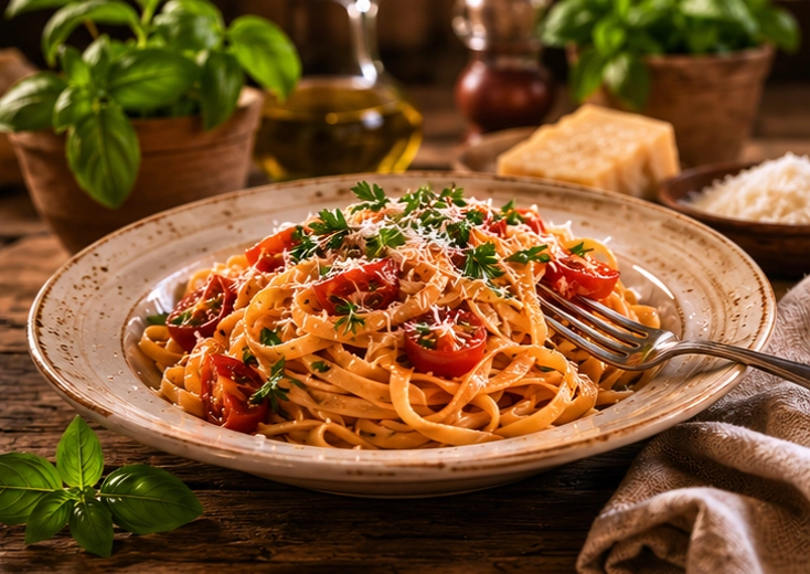 Italienisches Gericht im Ristorante Rinaldi